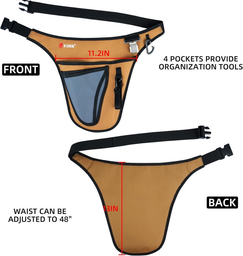 KUNN Garden Tool Waist Belt - 4 Deep Pockets Tool Apron for Women Men,Utility Pouch for Gardening,Electrican,Florists,Plumbing - Image 4